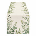Chemin de Table Motif Feuilles Vertes 140x40 cm