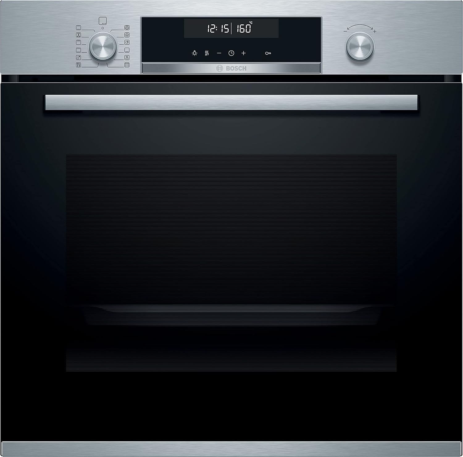 Four encastrables, Grande capacité de 71 L, Inox – Bosch, Noir/Argent, 3600 W, Série 6, Multi-fonctions, Pyrolyse
