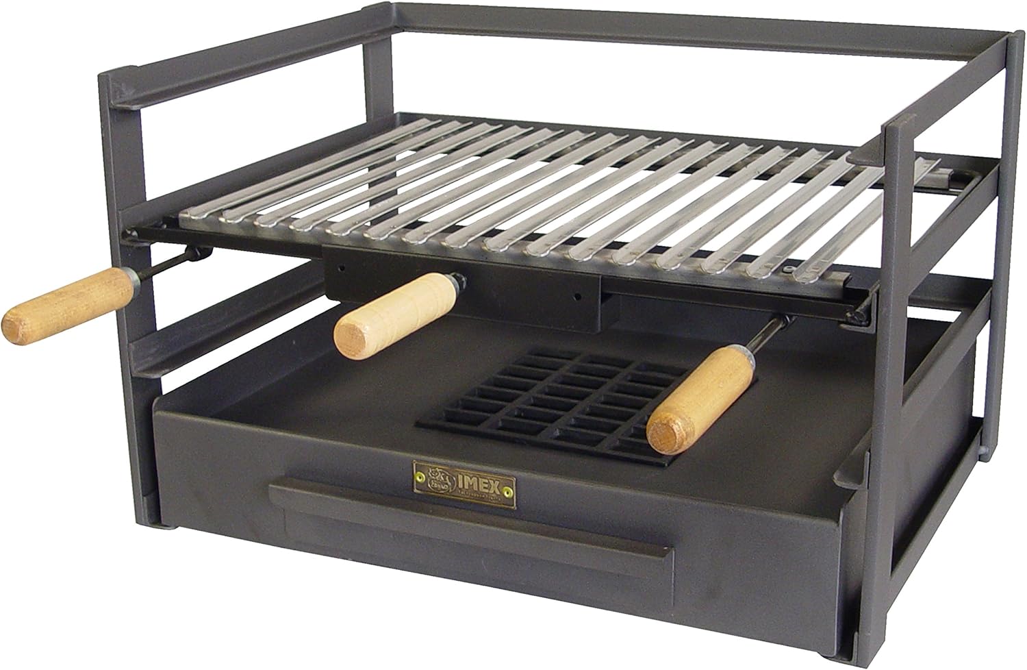Barbecue à bois, 72 x 41 x 35 cm, Design Robuste et Compact pour barbecues en Plein air – IMEX EL ZORRO, Noir