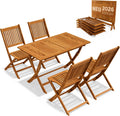 Casaria, Ensemble salle à manger, ® Ensemble de Meubles de Jardin Sydney Salon de Jardin en Bois d'acacia certifié FSC® pour, Marron