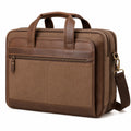 Sacoche en toile marron pour ordinateur portable 15 pouces