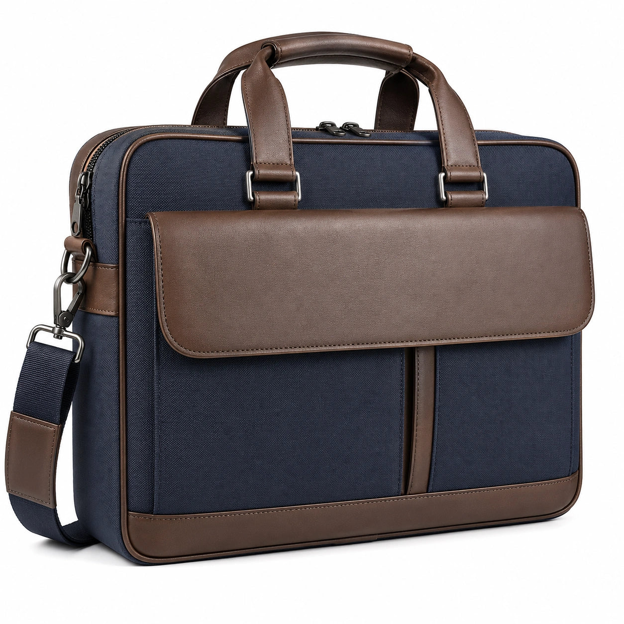 Porte-documents professionnel 15 pouces bleu et marron