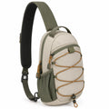 Sac à bandoulière unisexe beige et vert pratique