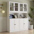 Armoire, Bibliothèque 5 Niveaux, Meuble Haut avec Plan de Travail, Meuble de Rangement pour Salon, Blanc – VOWNER, 60x40x180 cm, 2PCS