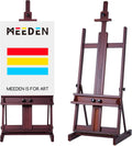 Chevalet de studio en bois de hêtre avec cadre de H, pour acrylique, peut contenir une toile jusqu'à 195, 6 cm, chevalet de sol réglable – MEEDEN