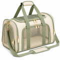 Sac de transport renforcé pour animaux beige et vert