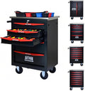 ELIHGTBY Chariot d'Outils Robuste sur roulettes, Servante d'Atelier Vide à 5 Tiroirs, Établi Mobile avec Verrouillage Centralisé