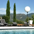 ORIZEO, Éclairage pour terrasse et patio, Ballon éclairant uniforme LED 200w Lumineux Mobile gonflable pour Terrasse et Jardin Angle, Blanc/Noir