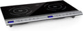 Réchaud, 10 niveaux, Minuterie réglable de 1-180 minutes – KLARSTEIN, Noir/Argent, 200-1300 watts, 60-240 ° C, Ecran LED, Noir, Table de cuisson