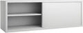 Rangement suspendus, 1600 x 400 x 600 mm, Gris, Portes Coulissantes, Structure Démontable, Finition Lisse Facile à Nettoyer