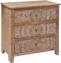 Commode Shirel, Bois de manguier, Marron/Ivoire – ATMOSPHERA CREATEUR D'INTERIEUR, Atmosphera