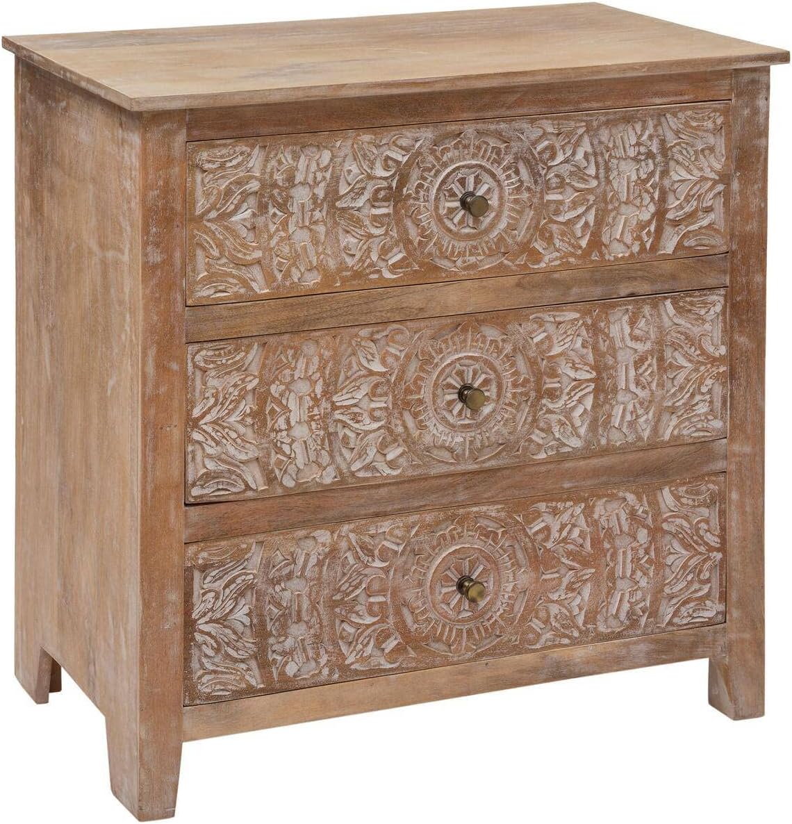 Commode Shirel, Bois de manguier, Marron/Ivoire – ATMOSPHERA CREATEUR D'INTERIEUR, Atmosphera