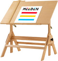 Bureaux, Bureau de Dessin Réglable en Hauteur – MEEDEN, Table d'art pour Adultes, Table D'Artisanat Inclinable pour la Peinture