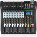 Mixeur DJ, CT80 Table de mixage audio professionnelle 8 pistespour ordinateur, interface audio avec effet numérique – XTUGA