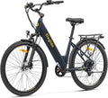 T2 Vélo Électrique Adulte 100KM, E-Bike Urbain pour Homme Femme, 27.5' Vélo de Ville, Batterie 486Wh – Eleglide, Noir, Moteur 250W, VTC