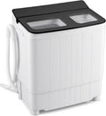 Giantex Machine à laver portable, 8, 2 kg à double baignoire compacte avec pompe de vidange, Noir/Blanc, gris + blanc, camping-cars