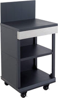 Cook'in garden, Desserte FIDGI, Chariot avec Plan de Travail Compatible Barbecue Gaz FIDGI 3 et 4, Noir/Gris, Noir, Grand Espace de Rangement