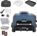 Appareil 2 en 1 barbecue-fumoir, Grill & Friteuse sans huile 7-en-1 – NINJA, Bleu & Noir OG901EUAMZ, 2 Sondes, Grille, Housse