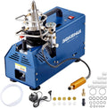 SDKEHUI 300BAR 30MPA, Compresseur d'air, Compresseur Haute Pression 300BAR 30MPA 4500PSI Compresseur Air PCP 1800W Compresseur Arrêt, Bleu/Or