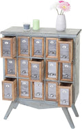 Commode, Placard de pharmacien HWC-A43 Bois Massif de Sapin Style Shabby 94x73x32cm, Gris/Marron – Mendler