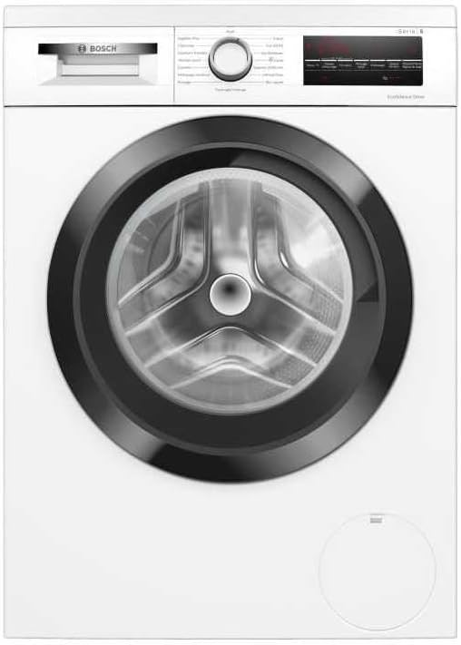 Bosch WUU28T18FR Lave-linge front, 8 kg, Blanc/Noir, WUU28T18FR, Série 6, 1400 trs-min, Blanc