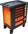 FISCHER DAREX Armoire, Acier allié, Orange/Noir, Orange ET Noire, Standard