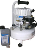 Mecafer, Compresseur d'air, Mecadeco 425516 Compresseur 9 L Silencieux, Blanc/Noir
