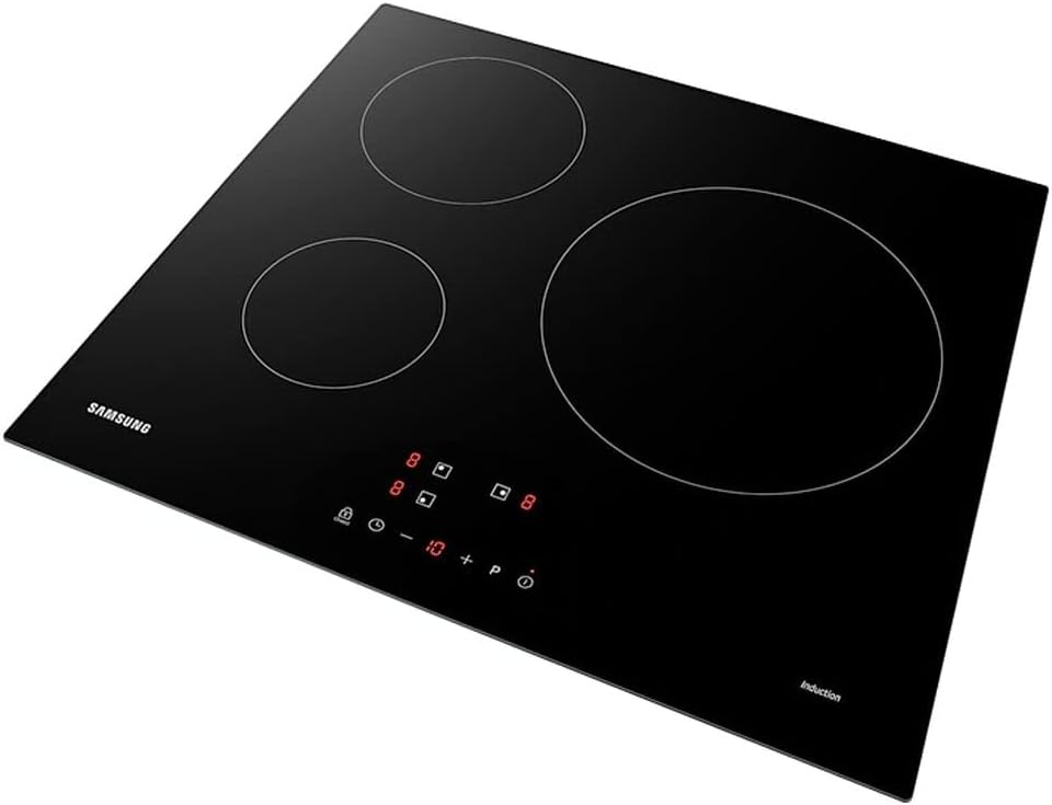 Samsung NZ63M3NM1BB Plaque induction Samsung NZ63M3NM1BB, 3 foyers, Noir, 3 boosters