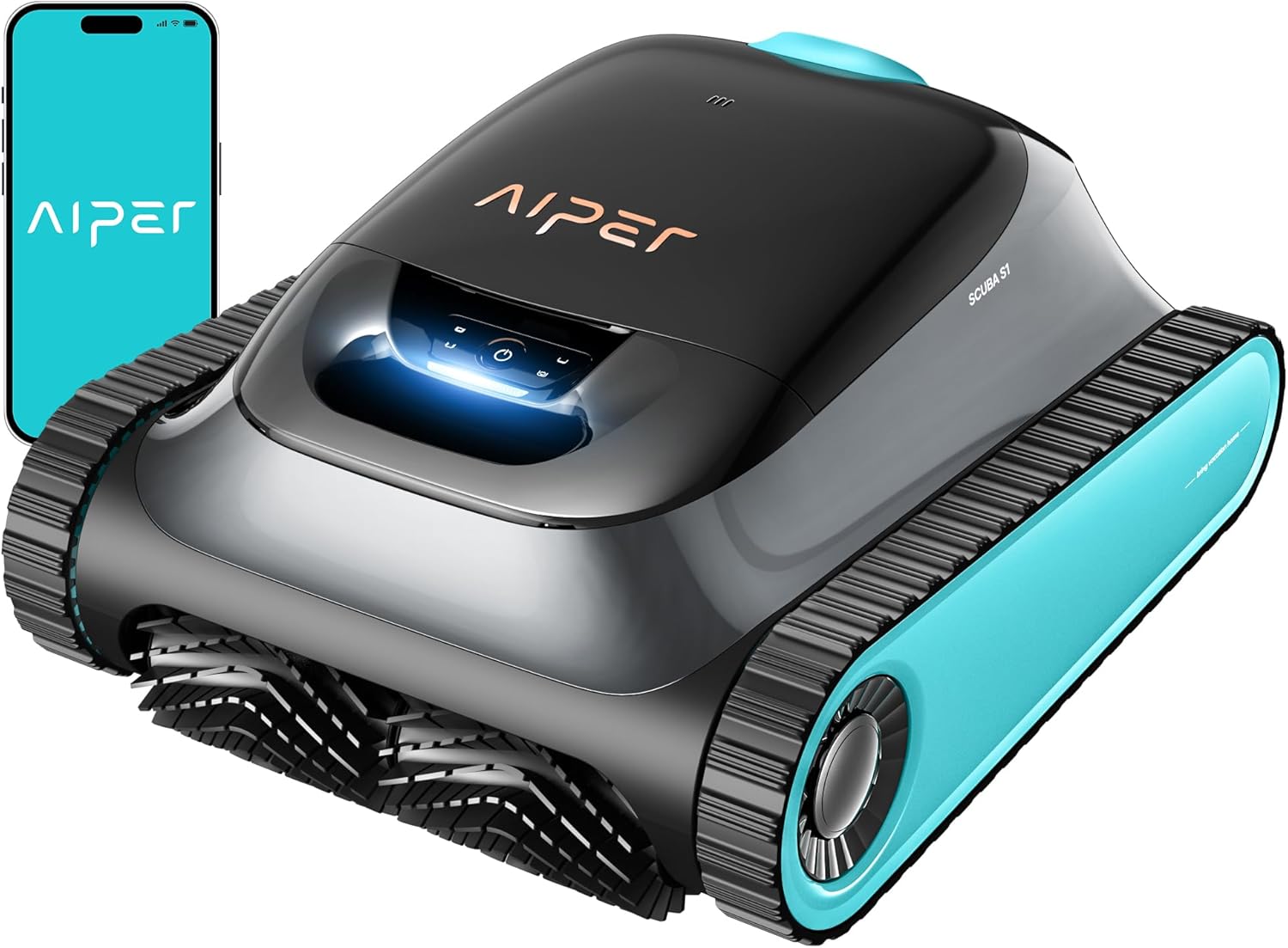 Robot de piscine, 2026 Upgrade – AIPER, Noir/Bleu, Autonomie de 270 Min, Navigation 11 Capteurs, Plan Hebdomadaire Personnalisé