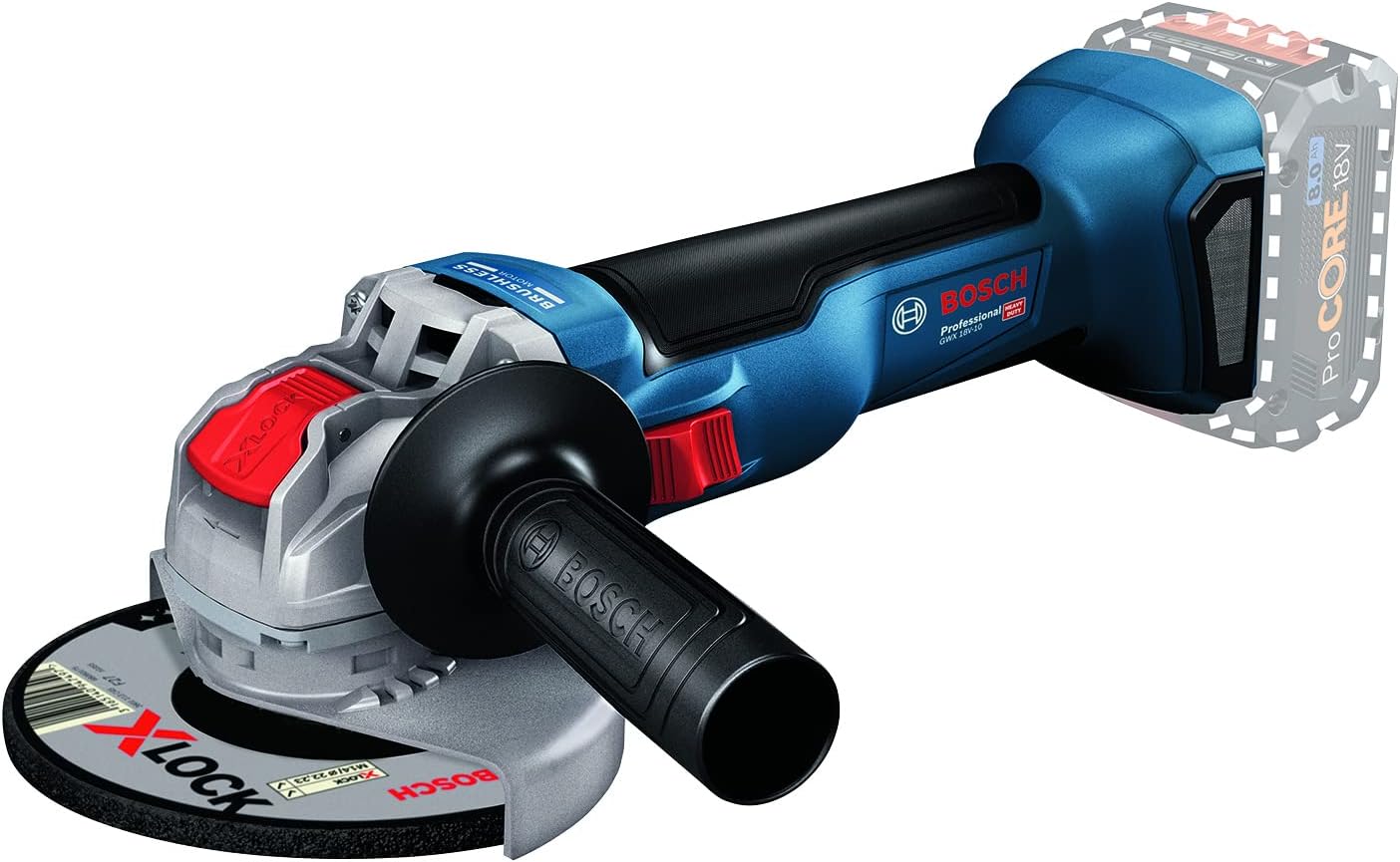 Bosch Professional 18V-10, 18V System meuleuse angulaire sans-fil GWX 18V-10 avec X-LOCK, avec capot de protection, Ø disque: 125 mm