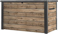 Keter, Coffre de jardin Signature 870L, Bois/Marron/Noir, Aspect bois Douglas