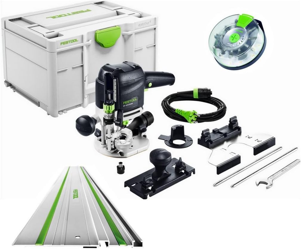 Défonceuse FESTOOL OF 1010 REBQ-Set + Boite de fraises, 577186 – Festool, Gris/Noir/Vert
