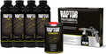 U-POL, avec le pistolet professionnel RAPTOR à buse réglable, 4 bouteilles de 3, 79 litres, noir, RAPTOR kit de revêtement de protection