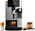 Cecotec Machine à Café Express Superautomatique Cremmaet Latte Art Elite. 1500W, 19 Bars, Noir/Argent, 6 Boissons, Réservoir Café 150g