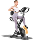 Dskeuzeew, Vélo d'appartement, Vélo d'appartement pliable 4 en 1 magnétique avec écran LCD et capteur de fréquence, Noir
