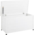 Beliani, Coffre de rangement, Coffre d'Extérieur de Rangement en Aluminium 123 x 60 cm Meuble de Jardin Blanc Campalto, Blanc