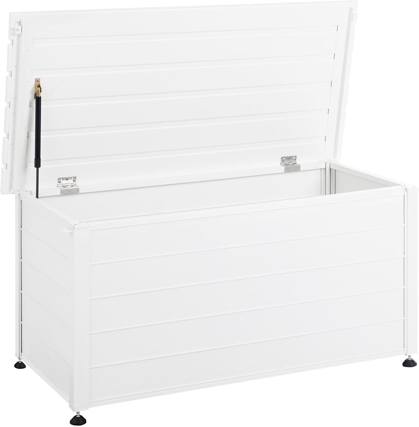 Beliani, Coffre de rangement, Coffre d'Extérieur de Rangement en Aluminium 123 x 60 cm Meuble de Jardin Blanc Campalto, Blanc