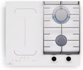 KLARSTEIN MultiChef 4 Plaque Induction Et Gaz, 4 Zones, Blanc/Noir, 2 Gaz & 2 Induction, 7Kw, Blanc, Flexzone, Stop&Go, Minuterie
