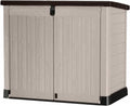 Keter, Abri Horizontal Range Poubelle SIO Pro, 1200 litres, Beige/Marron, Beige