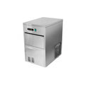 Machine à Glaçons Creux Professionnelle 50 kg/24h, Réserve 7 kg, Argent, R290, Inox, Commande Digitale