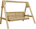 Balancelle de Jardin, Aire de Jeux Patio Terrasse Arrière-Cour Extérieur, Bois de Pin Imprégné 205x150x157 cm – vidaXL, Bâche de Balancelle