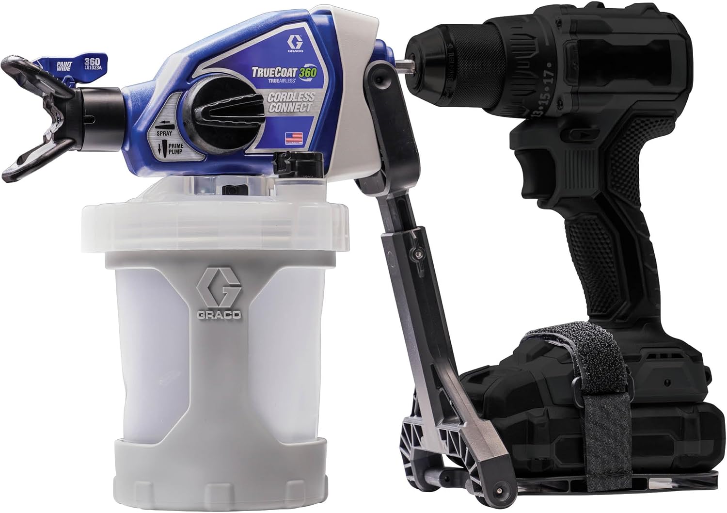 pulvérisateur-perceuse, Magnum by Graco 26D361 TrueCoat 360 Cordless Connect, Pistolet à Peinture airless portatif sans Fil – Graco, Bleu/Noir/Blanc
