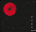 Bosch PKE611CA8E plaque électrique, 60 cm, Noir/Rouge, Puissance 6600 W, PKE611CA8E, Série 2, 4 foyers, Noir
