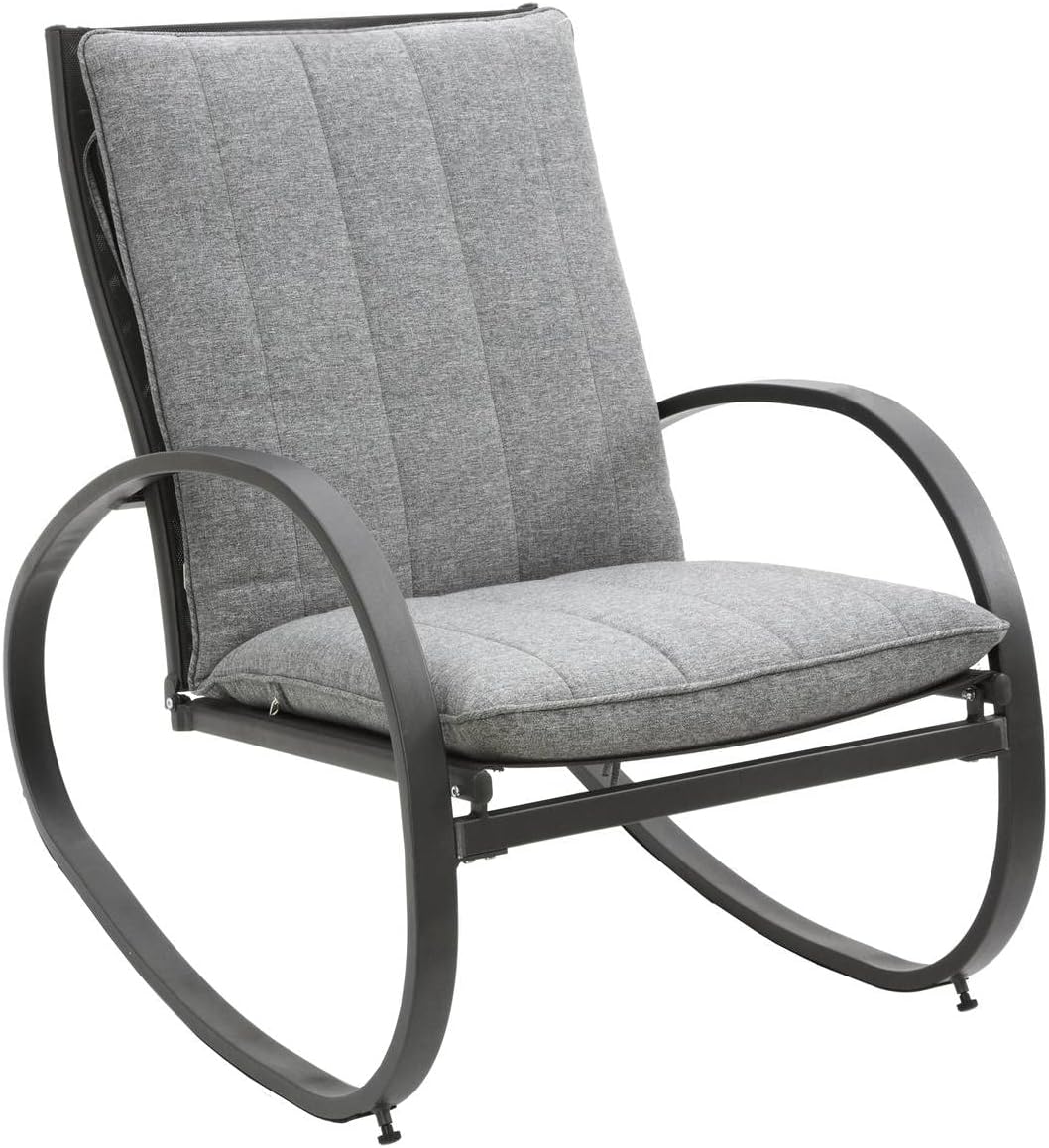 Fauteuil, Hespéride, Fauteuil à Bascule Nevada Graphite, Gris/Noir