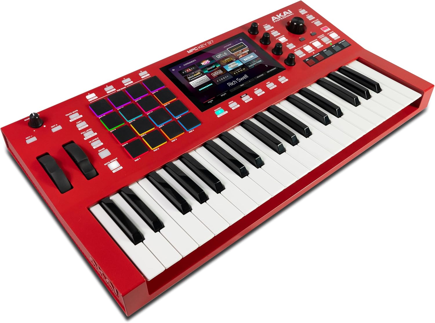 Contrôleur MIDI, avec Wi-Fi – Akai Professional, Rouge/Noir/Blanc, Bluetooth, Boîte à Rythmes, Clavier MIDI, Écran Tactile