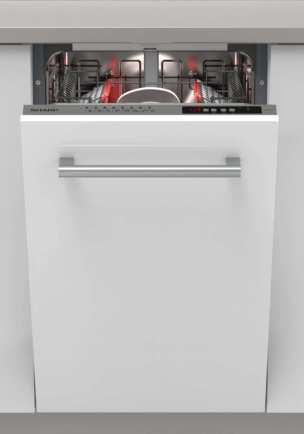 Sharp I1GI47EX Lave vaisselle tout integrable 45 cm QW I1GI47EX, Blanc