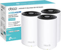 Système Mesh WiFi, 3-pack, idéal pour grandes maisons – TP-Link, Blanc/Noir, Couverture de 670m2, WPA3, 1 port 2.5G, 2 ports Gigabit