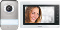 Easykit Essential 367915 Kit d'interphone vidéo avec connecteur 2 fils, moniteur couleur 7' et caméra grand angle 1/2 – Legrand, Argent/Blanc/Noir