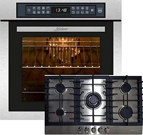 Four encastrables, 79L grill 15 ft. air fryer full touch – Kaiser Olan, Noir/Argent, 90cm, 3, 8 Kw WOK, four à encastrer