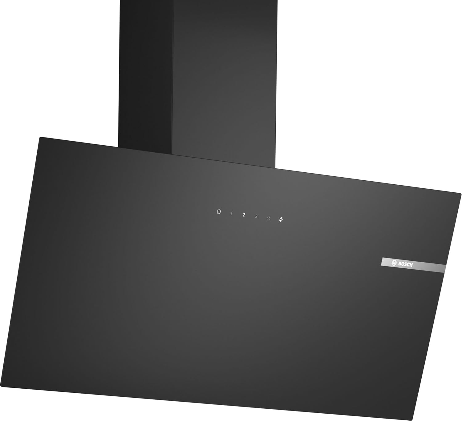 Bosch DWK85DK60 Hotte murale, 4 vitesses d'aspiration dont 1 intensive, Noir avec finition en verre, 80 cm, DWK85DK60 Série 2